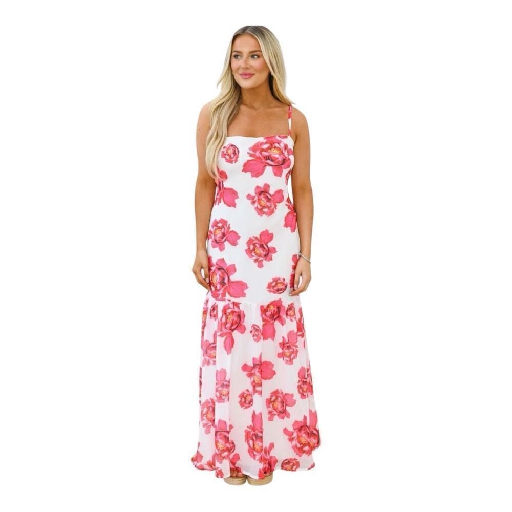 Here comes the sun maxi floral dress cotton blend size L